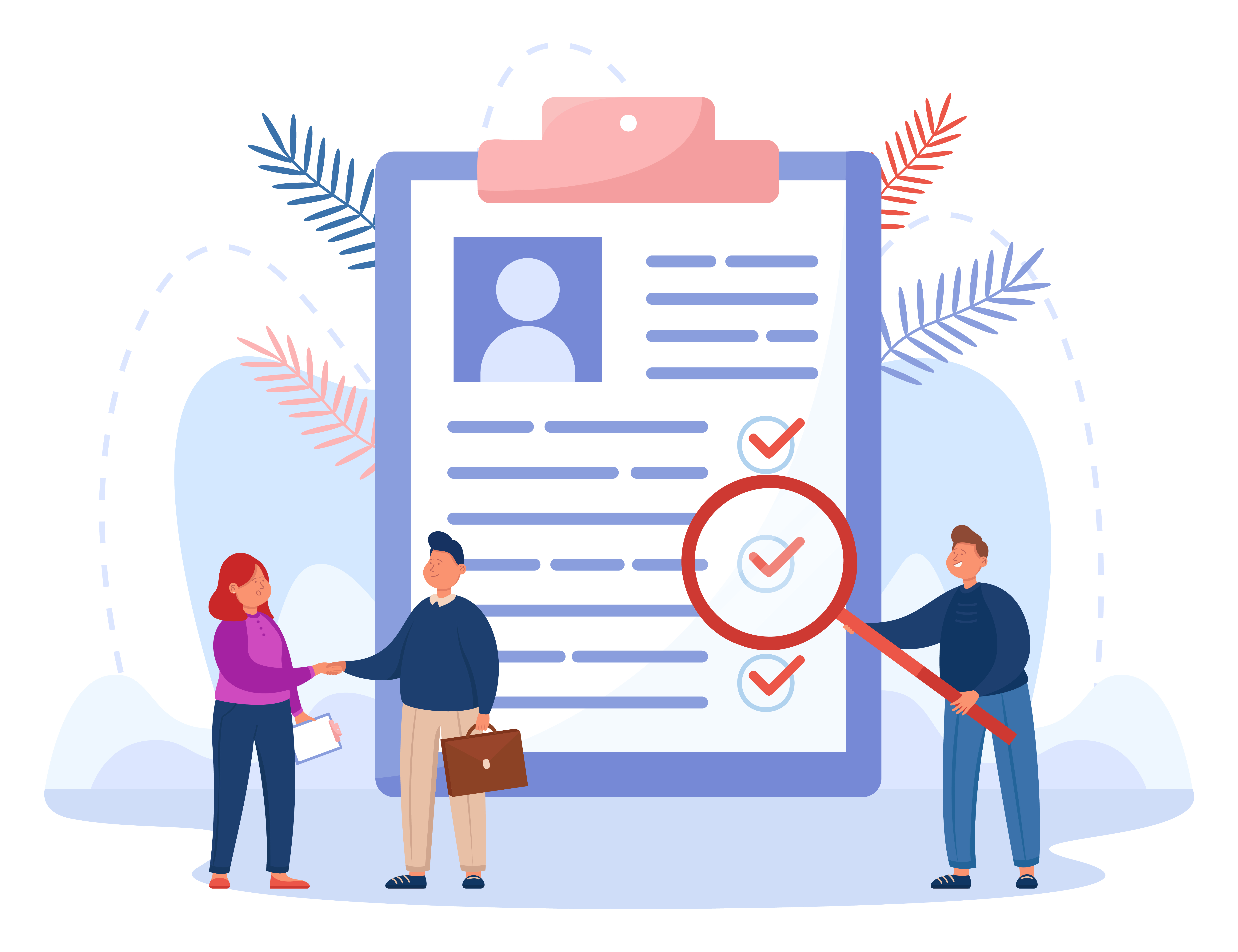 Business People Writing Agreement Shaking Hands 1